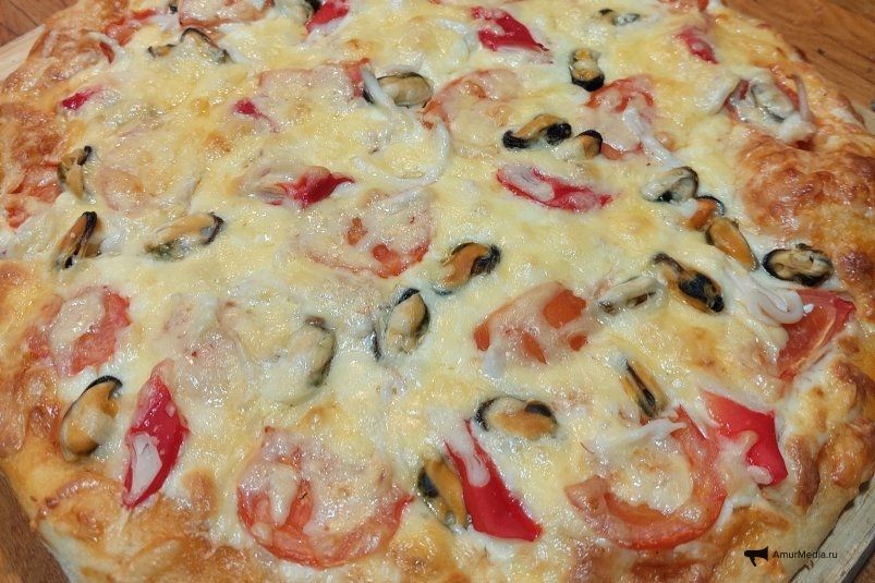 Пицца "Морской бриз": нежная, ароматная и пикантная