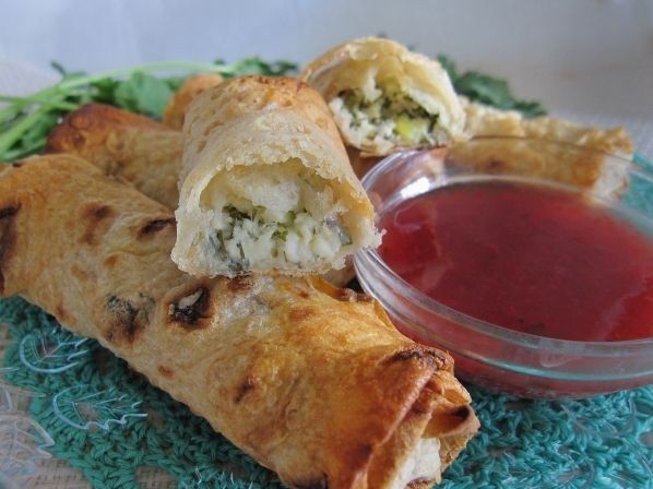 Творожные трубочки из лаваша