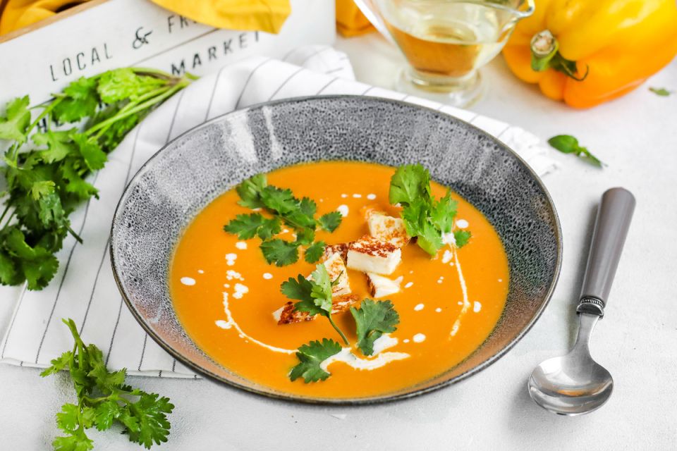 Тыквенный крем-суп с карри для осеннего уютного вечера