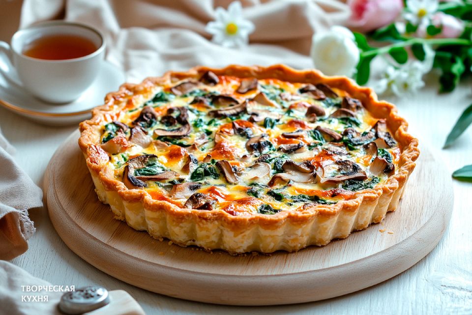 Нежный киш лорен с курицей и грибами: новый взгляд на классическую кухню