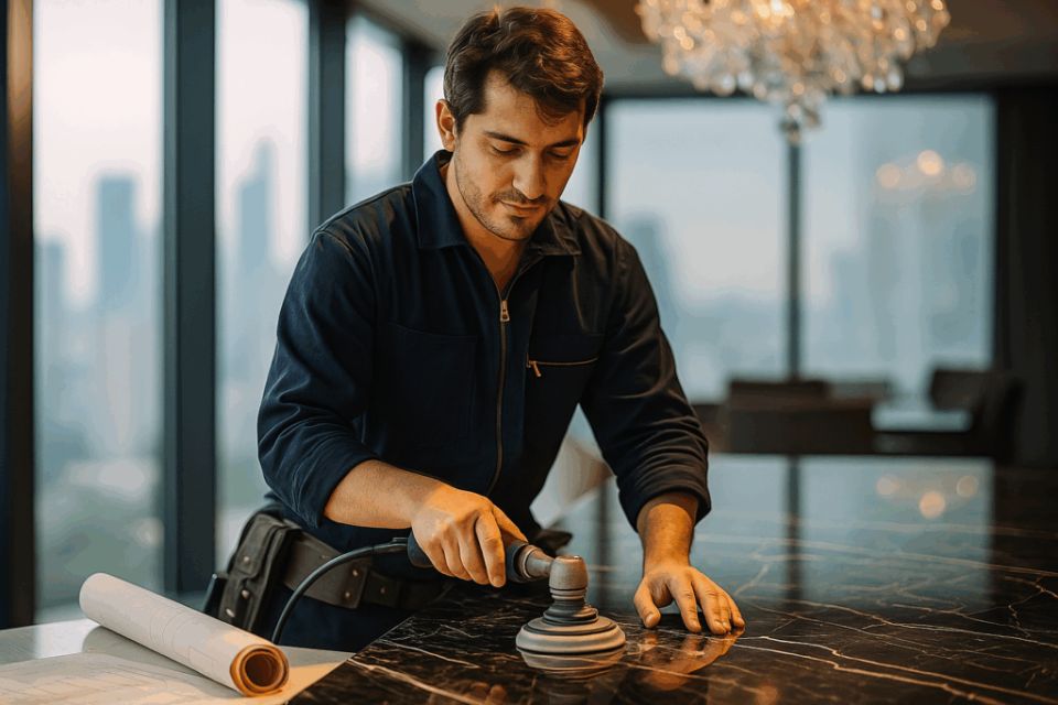 Как справиться с белыми пятнами на черной гранитной столешнице: советы и рекомендации