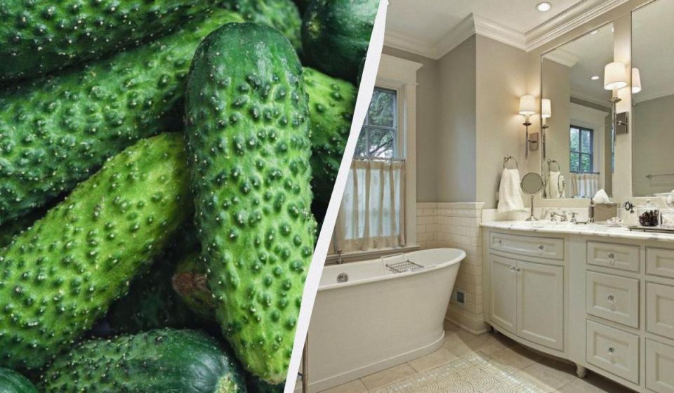 Как огурец помогает справиться с запотеванием зеркал в ванной