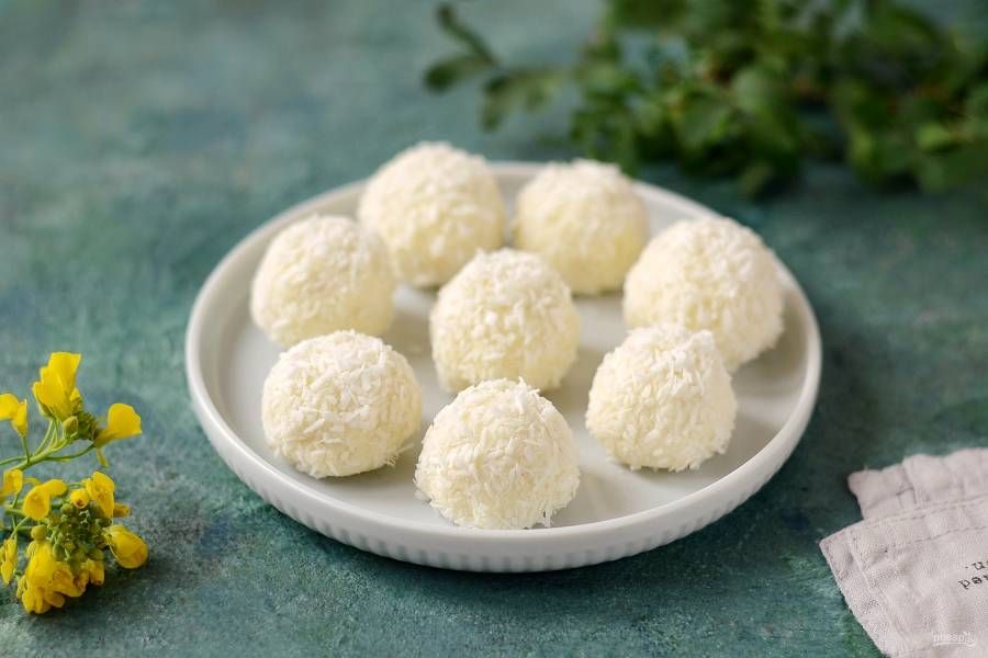 Нежный кокосовый трюфель: сладкое искусство без выпечки