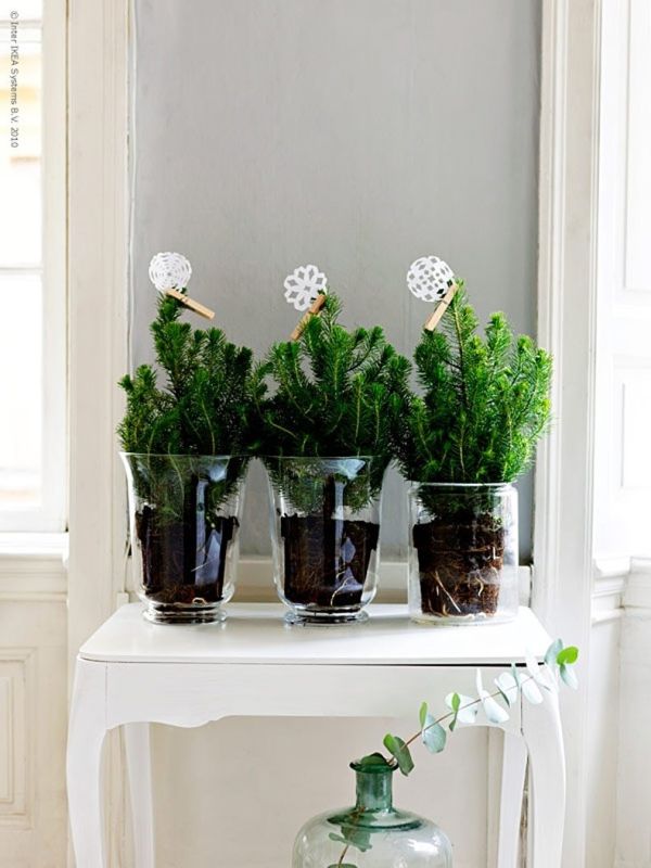 Креативный Новый год: как украсить елку в горшочке