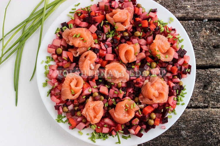 Винегрет с семгой: новый взгляд на старый любимец