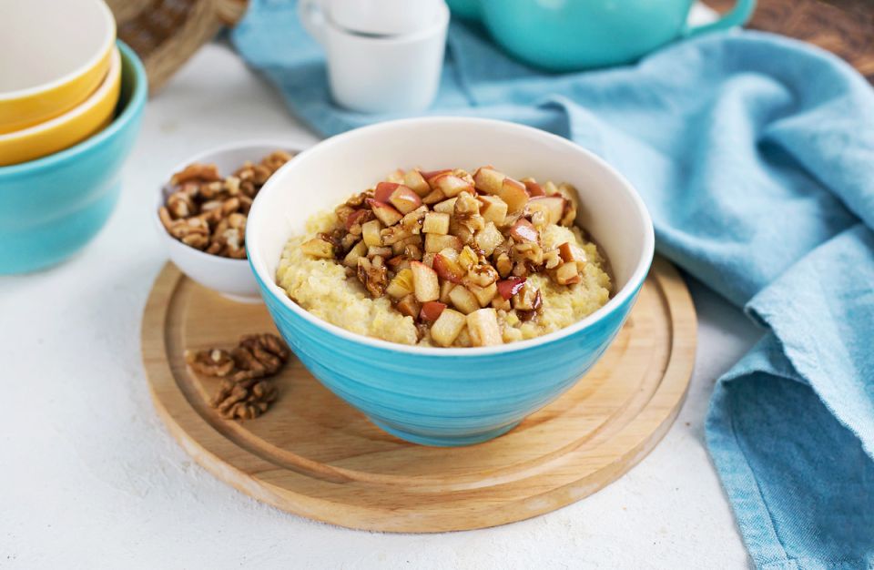 От обыденного к десертному: пшенная каша в стиле яблочного штруделя