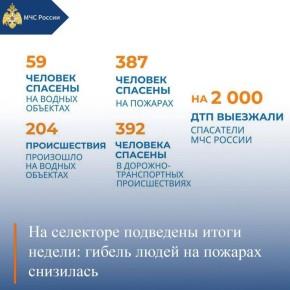 МЧС России, итоги за неделю: