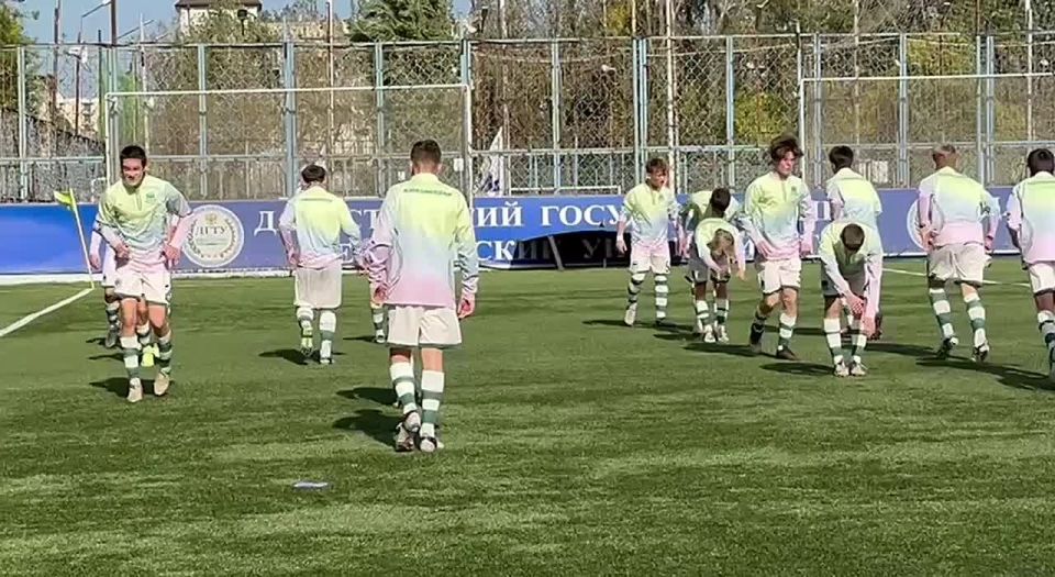 На стадионе РДЮСШ Минобрнауки РД завершилась первая финальная матчевая встреча первенства России зоны ЮФО/СКФО по футболу среди игроков 2011 года рождения