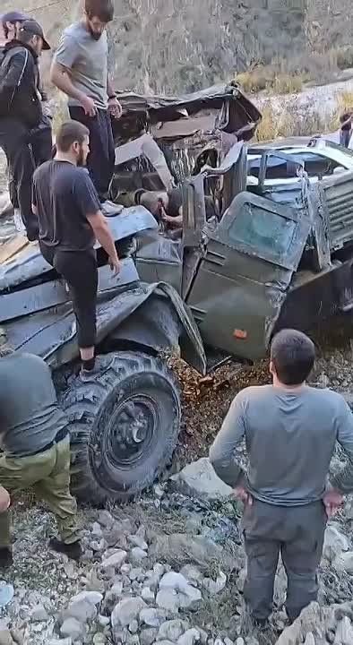 Страшные кадры с места аварии в Дагестане