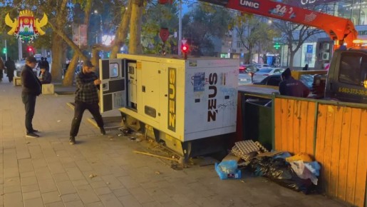 Специалистами Управления административно-технической инспекции и муниципального контроля администрации г. Махачкалы произведен демонтаж генератора, установленного без разрешительных документов по адресу ул. Толстого, 8