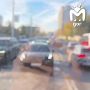 ДТП на проспекте Петра в Махачкале, из-за этого собралась пробка в сторону Каспийска