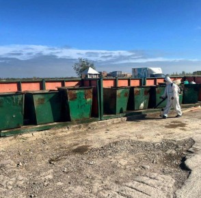 Плановая дезинфекция контейнерных площадок в Махачкале