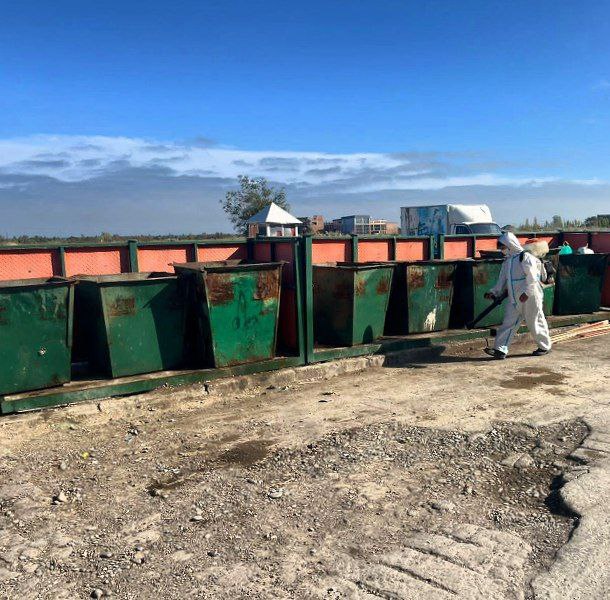 Плановая дезинфекция контейнерных площадок в Махачкале