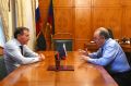 Сегодня состоялась встреча Председателя Народного Собрания Республики Дагестан Заура Аскендерова с заслуженным тренером России Валерием Газзаевым