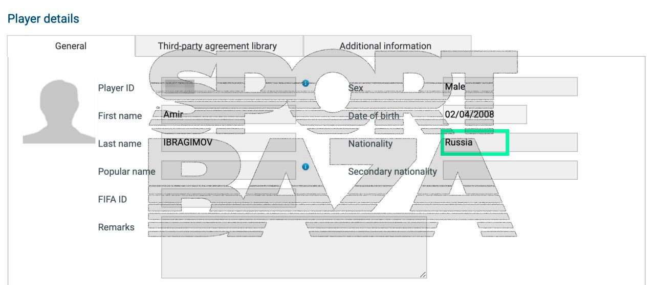 Юная звезда «Манчестер Юнайтед» Амир Ибрагимов изменил спортивное гражданство с английского на РФ. До этого его вызвали в национальную команду Англии до 16 лет, но теперь он сможет играть за сборную России Юная звезда «Манчестер Юнайтед» Амир Ибрагимов изменил спортивное гражданство с английского на РФ. До этого его вызвали в национальную команду Англии до 16 лет, но теперь он сможет играть за сборную России