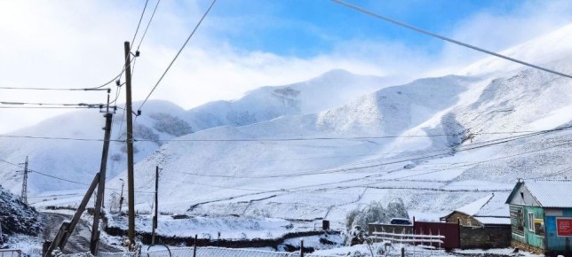 В Курахском районе пошел первый снег