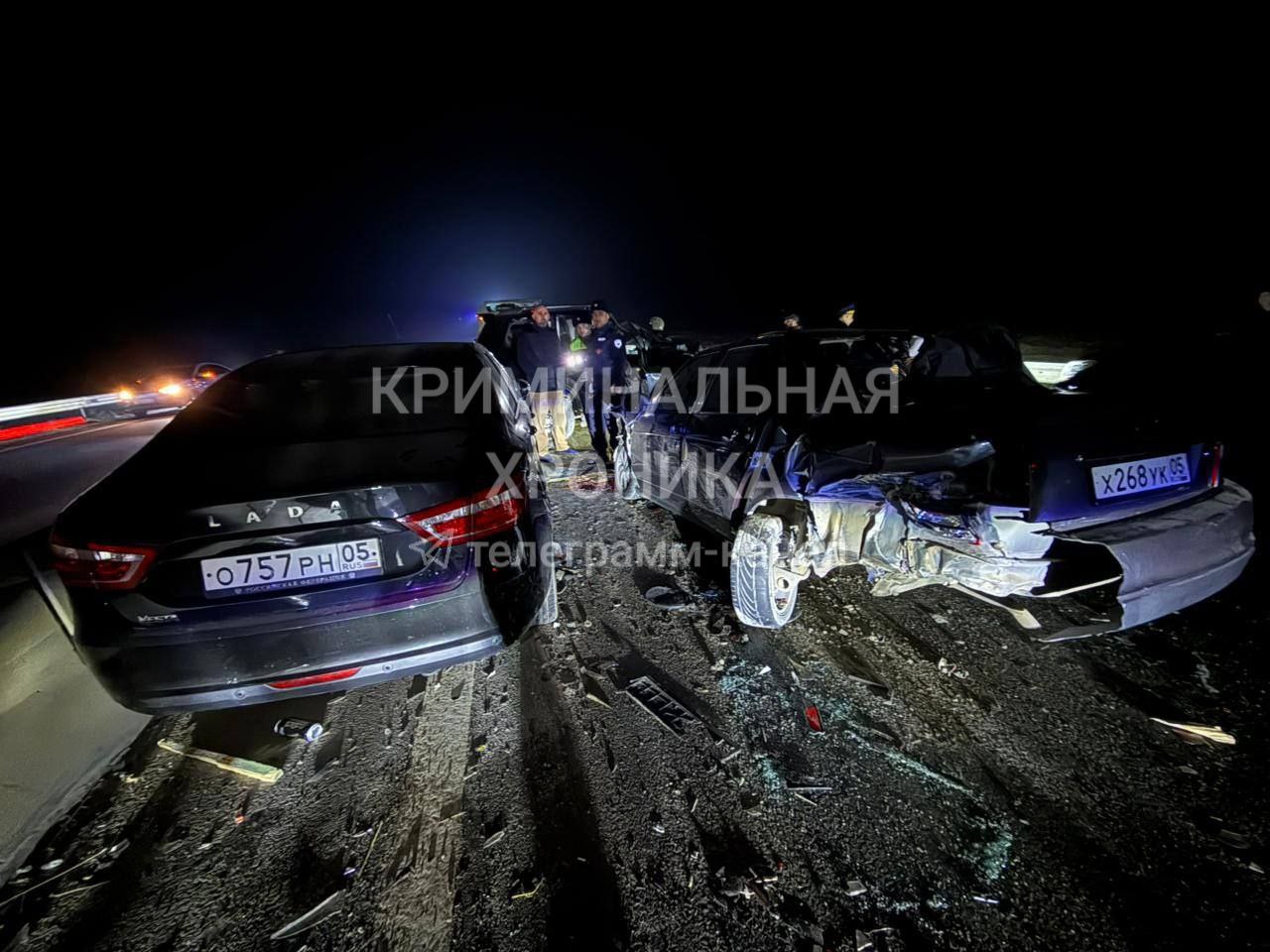 Сегодня, 13 ноября 2025 года, примерно в 19:00, на 15 км автодороги «Махачкала-Буйнакск-Леваши-В.Гуниб», в Буйнакском районе, столкнулись автомобили «Lexus», «ЗИЛ», «LADA Priora» и «LADA Vesta» Сегодня, 13 ноября 2025 года, примерно в 19:00, на 15 км автодороги «Махачкала-Буйнакск-Леваши-В.Гуниб», в Буйнакском районе, столкнулись автомобили «Lexus», «ЗИЛ», «LADA Priora» и «LADA Vesta»