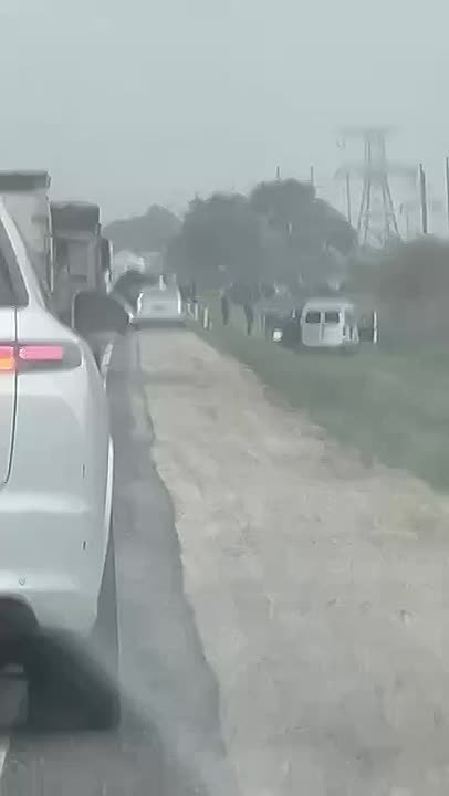 Кадры аварии на трассе Избербаш - Манас