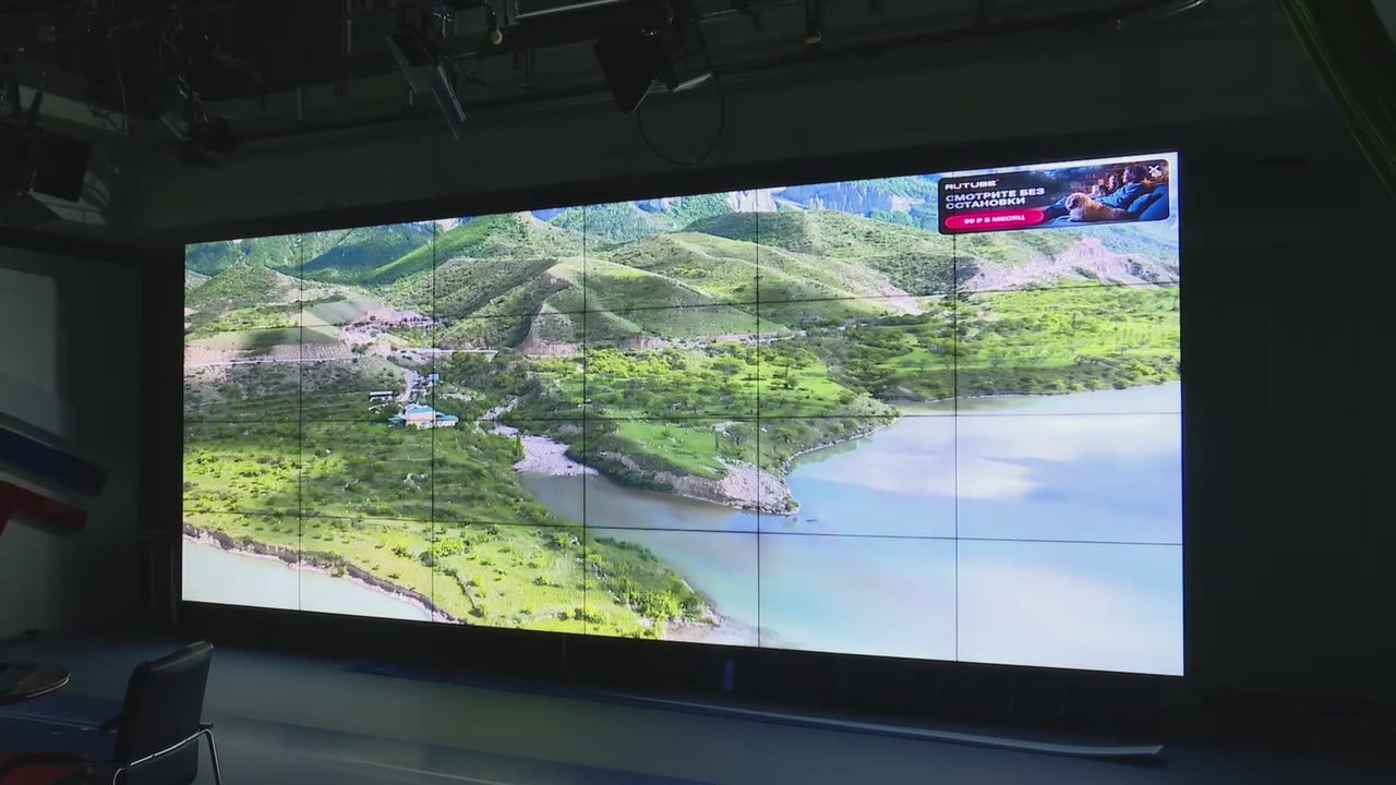 Выходим на новый уровень!. В большой студии ГТРК «Дагестан» завершилась установка семиметровой видеостены