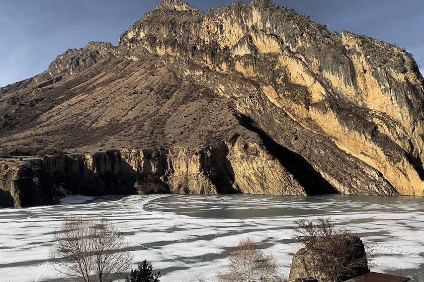 Кадры живописной зимы в горах Дагестана Кадры живописной зимы в горах Дагестана