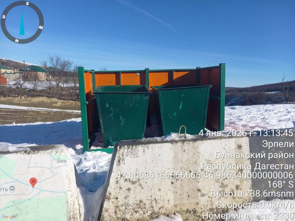 Сегодня мы с коллегами провели мониторинг контейнерных площадок в Буйнакском районе