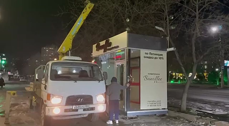 В Махачкале провели демонтаж незаконных торговых объектов по пр. Гамидова57/1