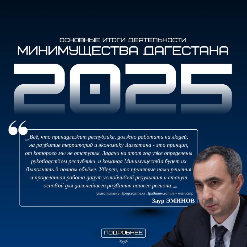ГЛАВНОЕ за 2025 год: что удалось сделать в земельно-имущественной сфере Дагестана