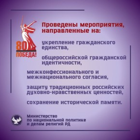 В 2025 году Министерством по национальной политике и делам религий Дагестана проведена большая работа, направленная на: