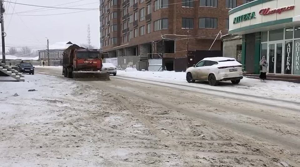 Зимнее содержание.. Хасавюртовский район. Автомобильная дорога «Хасавюрт - Адильотар - Сулевкент»