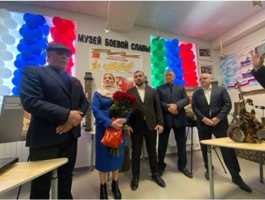 Музей боевой славы открыли в школе №49 посёлка Шамхал