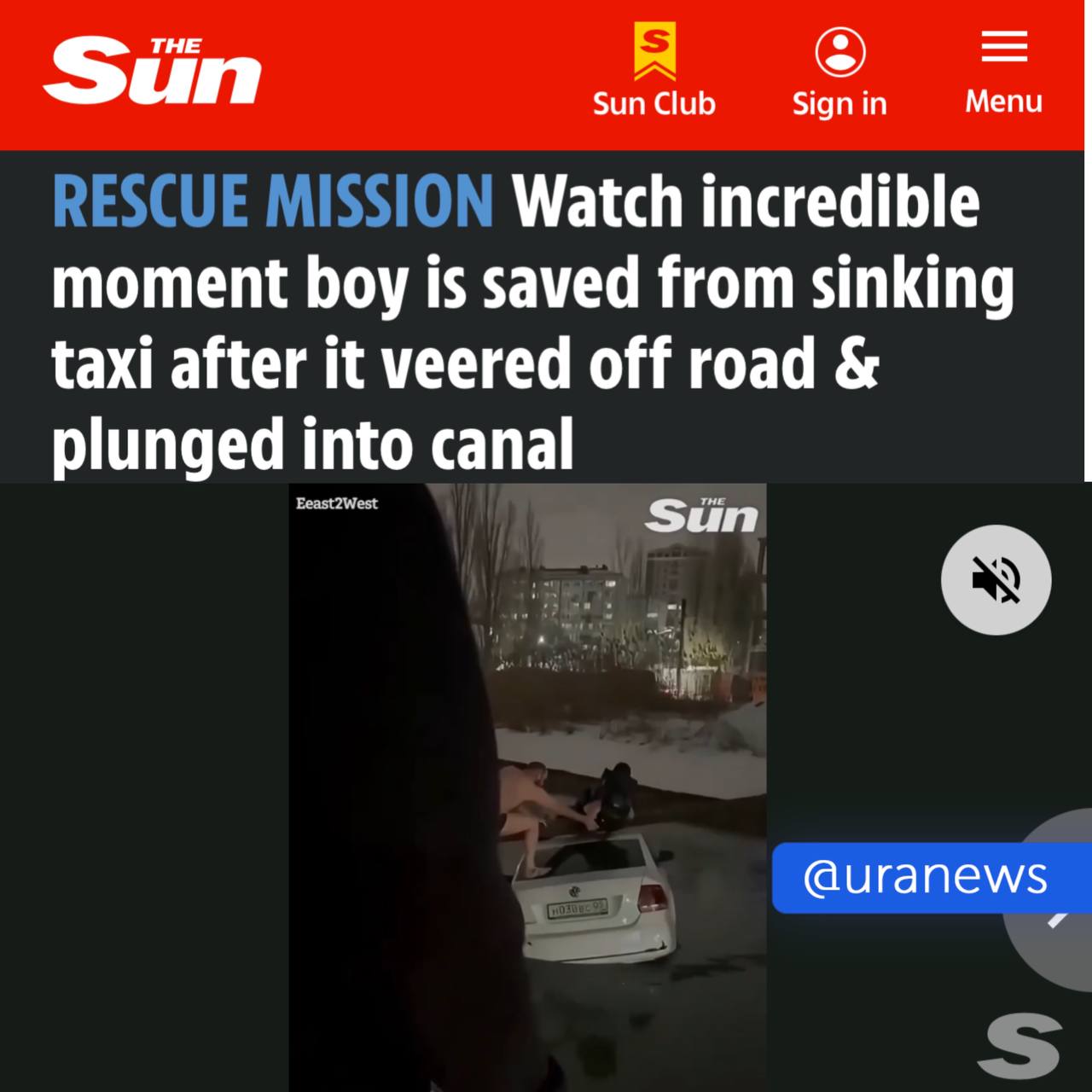 «Невероятный момент»: в Британии восхитились поступком мужчин, которые спасли женщину с ребенком из тонущей машины в Махачкале