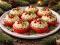 Удивите гостей: быстрая закуска из помидоров с сыром и чесноком